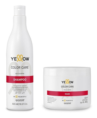 Yellow By Alfaparf Color Care Shampoo 500m + Mascarilla 500m