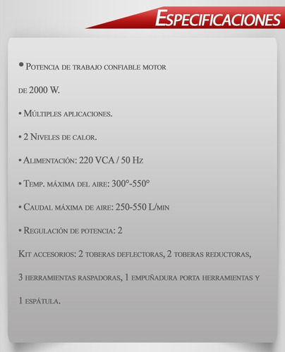 Kit Pistola De Calor Gamma G1935kar 2000w Celeste + Maletín