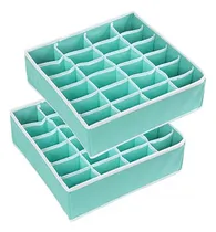 Comprar Organizadores De Ropa Interior Paquete De 2 Color Turquesa