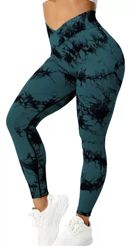 Voyjoy Leggings Sin Costuras De Teñido Anudado Para Mujer,.