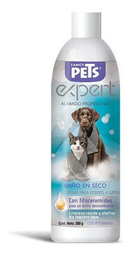 Fancy Pets Expert Espuma Baño Seco Para Perros Y Gatos 300 G