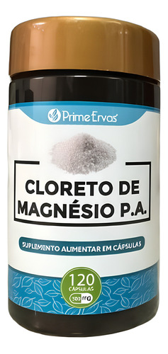 Cloreto De Magnésio P.A. 120 Cápsulas 500mg Prime Ervas