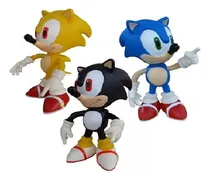 Comprar 3 Boneco Sonic Collection Super Sonic  Knuckles  Shadow