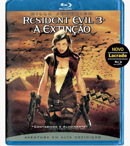 Blu-ray Resident Evil 3 A Extinção - Original Novo Lacrado