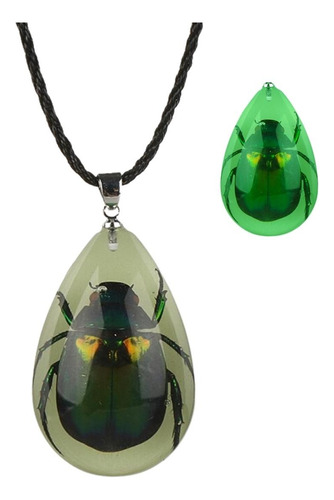 Collar Insecto Brilla En La Oscuridad Fluorescente Hombre