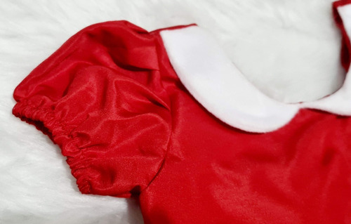 Imagem 7 de 10 de Vestido Natal Infantil E Bebê Vermelho Mamãe Noel Foto