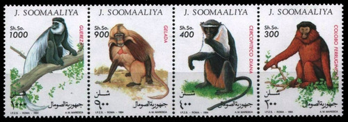 Fauna - Monos - Somalia 1994 - Serie Mint - Yv 462-465