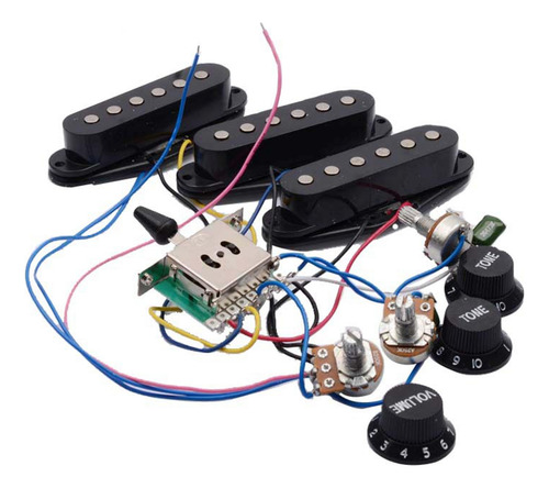Pastillas De Guitarra Eléctrica Con Potenciómetro De Negro