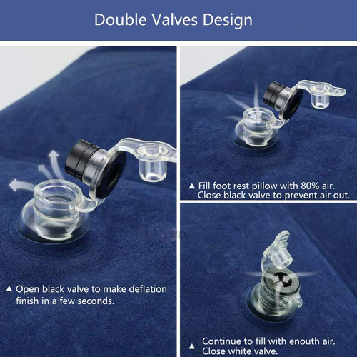 Almohada Inflable Para Reposapies De Viaje, Almohada De Altu