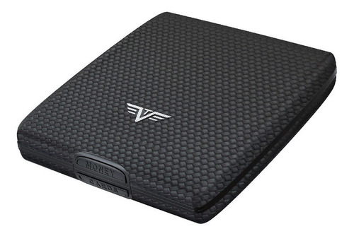 Monedero Tru Virtu Money & Cards Diagonal Carbon Black