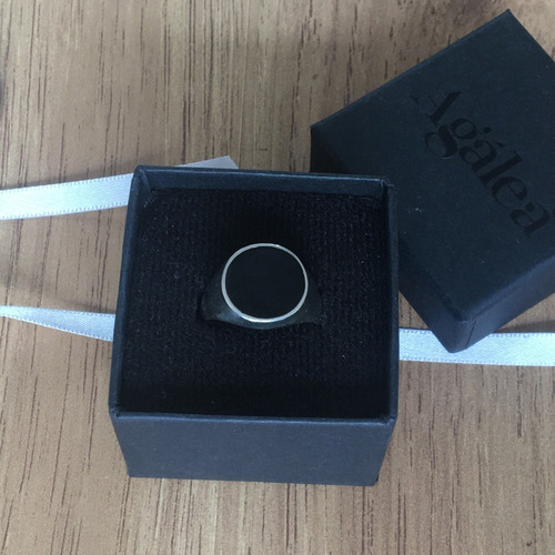 Imagen 8 de 10 de Anillo De Plata Ley 925 Para Hombre Con Piedra Agálea