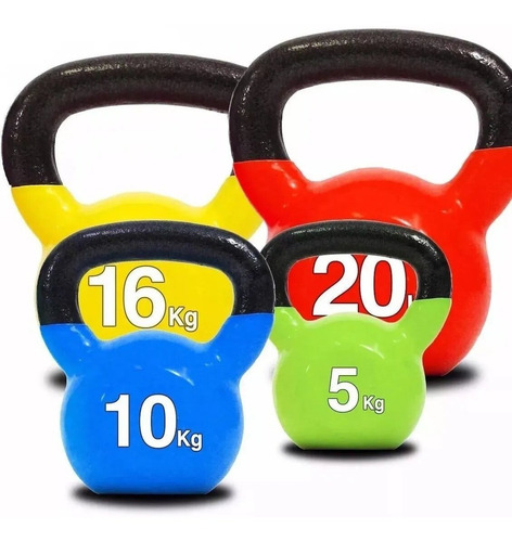 Imagen 2 de 2 de Pesas Rusas Hierro Macizo Fitness Kettlebells Gym - El Rey