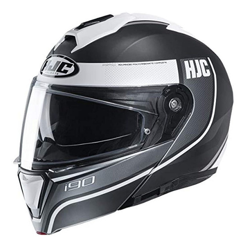 Casco De Moto Talla M, Color Negro-blanco, Hjc Helmets