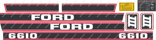 Decalque Faixa Adesiva Trator Ford New Holland 6610