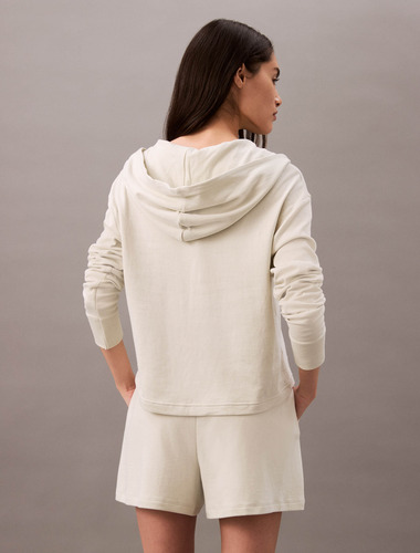 Short Calvin Klein De Pijama French Terry Mujer Beige