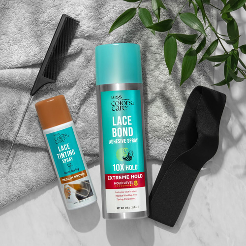 Spray Adhesivo Kiss Colors & Care Lace Bond Extreme Hold 330