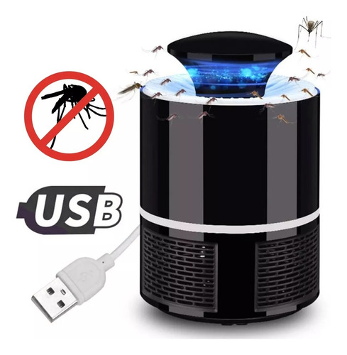 Lámpara Led Uv Mata Mosquitos Silencioso Usb 