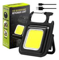 Comprar Linterna Led Recargable Usb Potente Iman Llavero Destapador Linterna Negro Luz Blanco