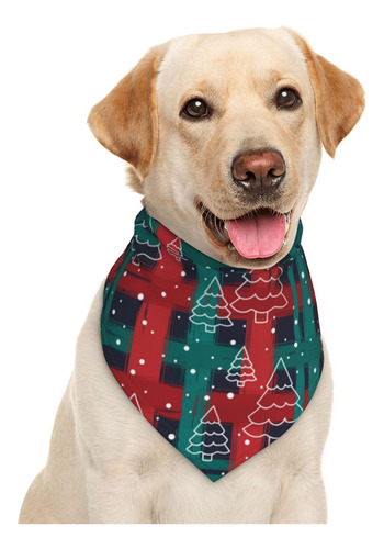 Pañuelo Para Perro Con Diseño De Árboles De Navidad, Colo