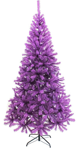 Arbol De Navidad Pino Canadiense Morado 1.2mts 291 Puntas