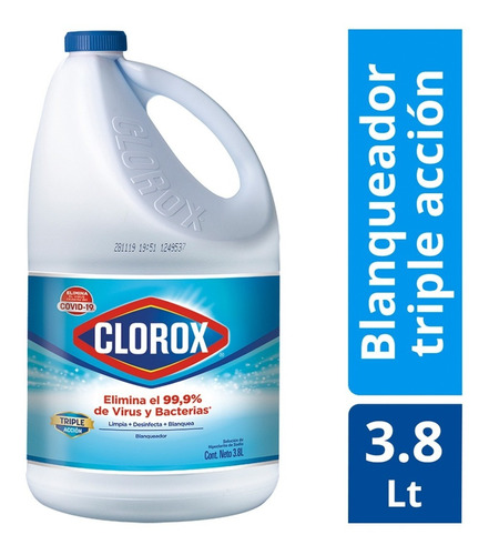 Blanqueador Clorox Triple Acción Aroma Original 3,8 Lt