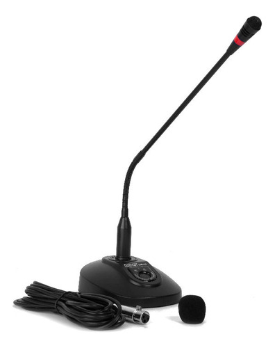 Microfono Cuello De Ganso Moon Dm10 Conferencias Turnos Color Negro