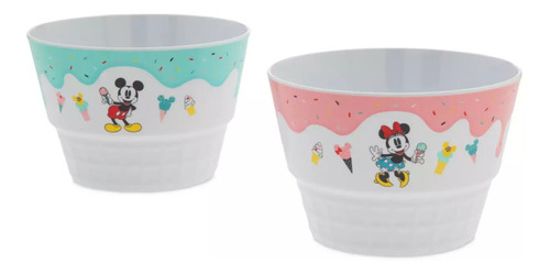 Tazones Para Helado Mickey Minnie Mouse Disney 2pzs