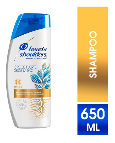 Shampoo Head & Shoulders Control Caspa Crece Fuerte Desde La Raíz 650ml