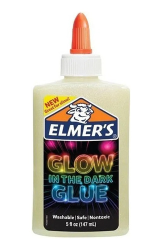 Pegamento Elmers Glitter Fluo Brillante Glow Natural Slime