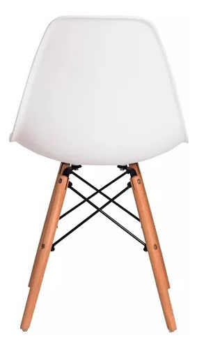 Kit Mesa Jantar Eiffel 90cm Branca+4 Cadeiras Charles Branco
