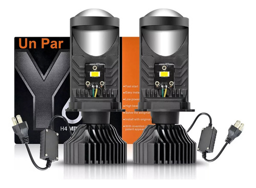 Kit Foco Led H4 Focos Led Para Carro/moto Bajo De La Lupa