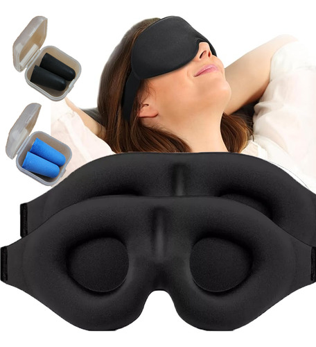 2 Antifaz 3d Dormir Respirable Adjustable Ojos Máscar Gafas