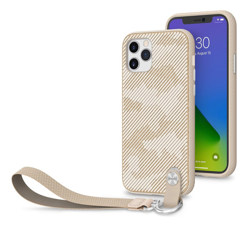 Funda Premium iPhone 12/12 Pro + Correa Beige