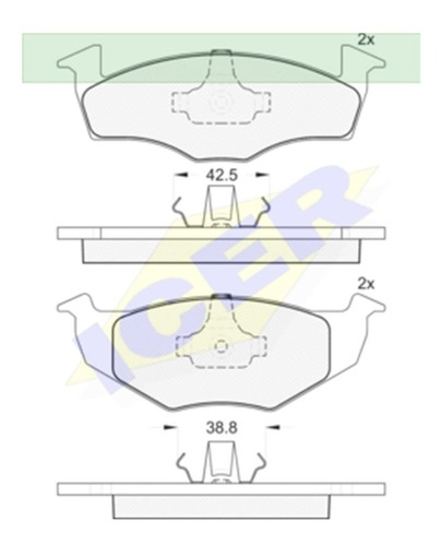 Pastilla De Freno Delantera- Seat- Vw- 181178