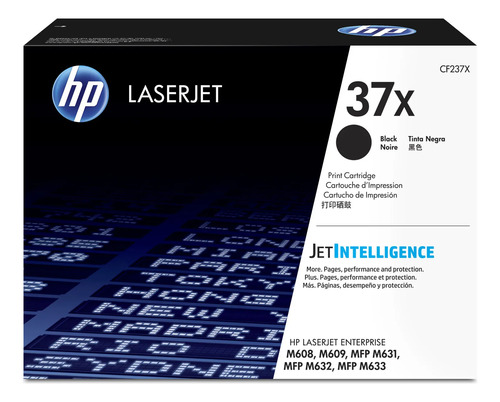 Cartucho De Tóner Original Laserjet Hp 37x (cf237x) Negro De