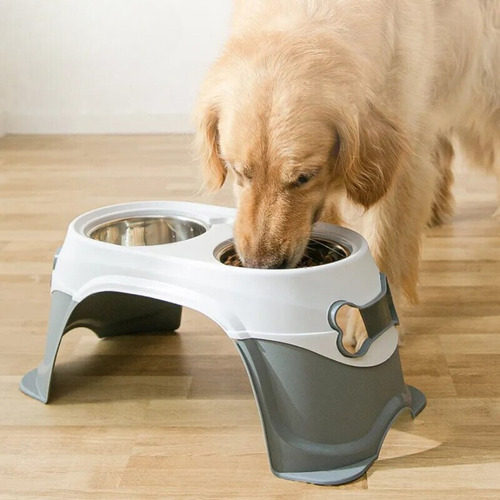 Nuevo Plato Doble Metálico De Altura Alta Calidad Ergonómica