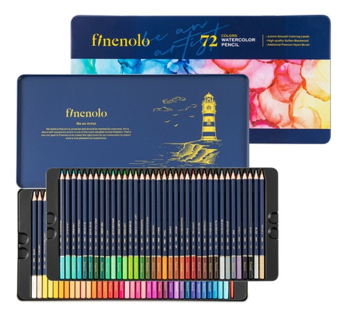 Set 48 Lápices Colores Acuarelables Deli Finenolo Pro Dibujo