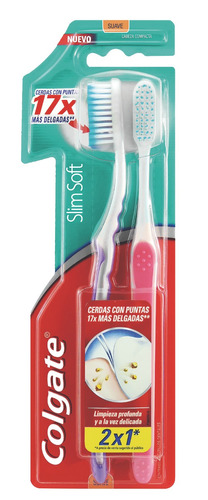 Cepillo Dental Colgate Slim Soft 2x1