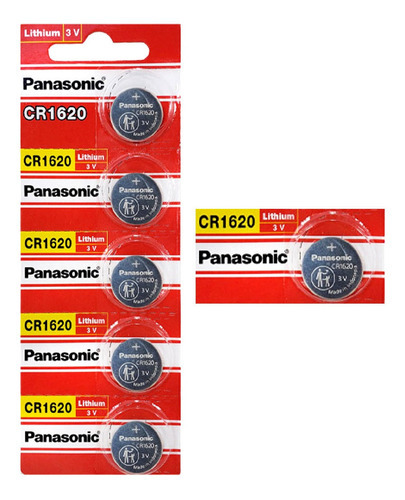 05 Pilhas Baterias Cr1620 Panasonic - 1 Cartela