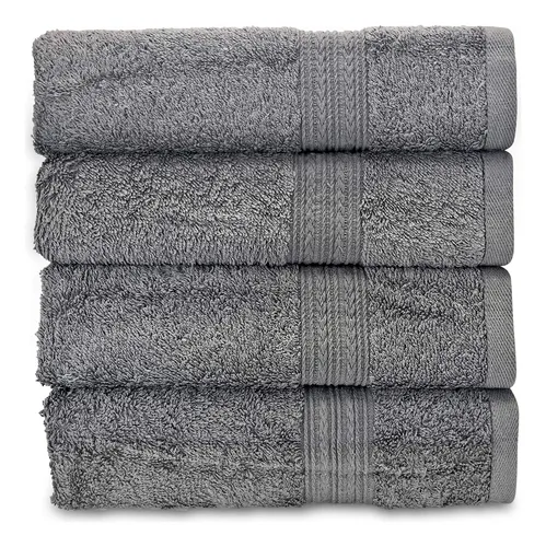 comprar Toalla Mano Algodon Juego 4 Gris