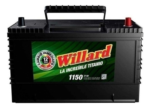 Bateria Willard Increible 27ad-1150 Kia Sorento Furia Vgt2.5