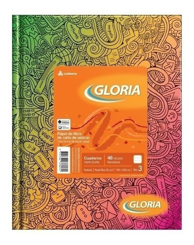  Gloria Fantasía N° 3 Número 1 48 hojas  seleccionar unidad x 1 24cm x 19cm sin forrar