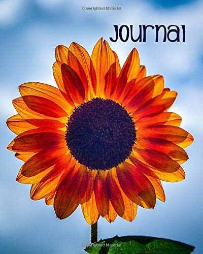 Journal Blank Lined Notebook 8x10 Sunflower Field Blossom Bl