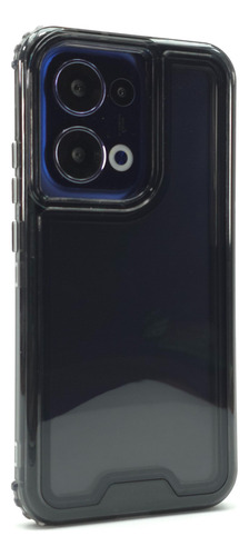 Funda 3 En 1 Para Oppo Reno 13 5g Case Uso Rudo Protector Caramelo - Negro Oppo Reno 13 5g