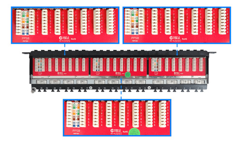 Linkmade 0,5u 24-rj45 Cat6a F/utp S/ftp Patchpanel Blindado