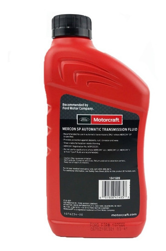 Imagen 2 de 3 de Aceite Mercon Sp Motorcraft
