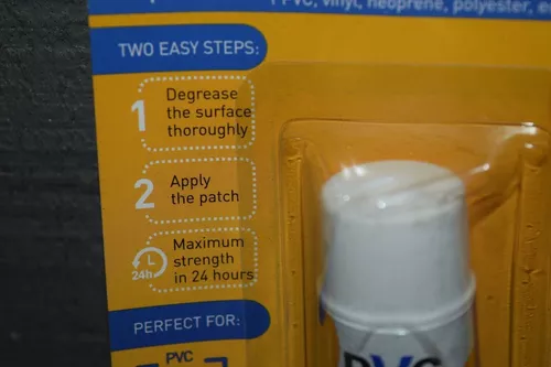 PVC Stitch Parche líquido + cordón | Parche impermeable líquido superior  para: inflables de PVC y vinilo, barcos, balsas, kayaks, lanchas de remo