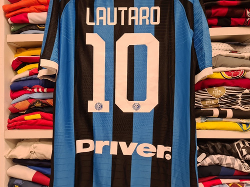 Camisa Internazionale Home 19-20 Lautaro 10 Calcio Jogador