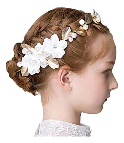 Diadema De Princesa De Flores Blancas Para La Primera