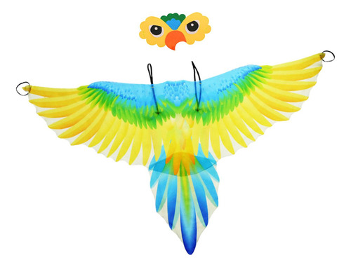 Conjunto De Disfraz De Pájaro For Niños, Capa Con Alas /